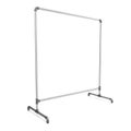 Empty Metall Clothing Display Rack on white. 3D illustration