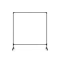 Empty Metall Clothing Display Rack on white. 3D illustration