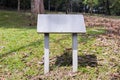 Empty metallic park sign as texture, Lake Gardens, Malaysia