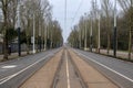An Empty Middenweg Street At Amsterdam The Netherlands 15-2-2025 Royalty Free Stock Photo