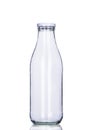 Empty milk bottle isolated, clipping path included Royalty Free Stock Photo