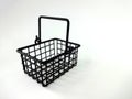 Empty Mini Black Shopping Basket with Handle