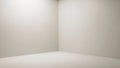 Empty Minimalist Room Corner with Blank Beige Walls Royalty Free Stock Photo