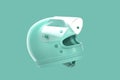 Empty minimalistic racing helmet. 3D Rendering