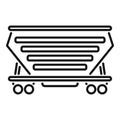 Empty mining cart waiting for coal loading on rails