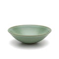 Empty Mint Green Ceramic Bowl on White Background Royalty Free Stock Photo