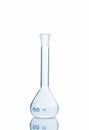 Empty 50 ml. Erlenmeyer flask on reflective isolated