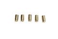 Empty 9mm bullet shells over white background Royalty Free Stock Photo