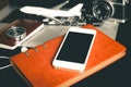 Empty Mobile screen for Business travel concept Royalty Free Stock Photo