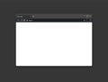 Empty mock up web browser page on dark grey background. Internet window with address bar and new tab. Vector Royalty Free Stock Photo