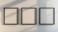 Empty mockup of a gallerystyle grid picture frame set Royalty Free Stock Photo