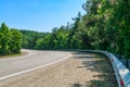 Empty modern asphalt road in summer