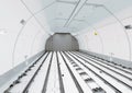 Empty modern civil airplane cargo hold Royalty Free Stock Photo