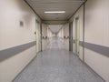 Empty modern and clean hospital corridor