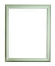 Empty modern green silver wooden picture frame Royalty Free Stock Photo