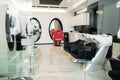 empty modern hair salon Royalty Free Stock Photo