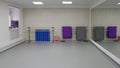 An empty modern hall for dance classes or fitness studio