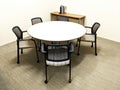 Empty Modern Office Break Room with table and chairs Royalty Free Stock Photo
