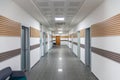 Empty modern office corridor with diminished perspective and no people