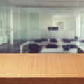 Empty modern office desk