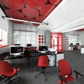 Empty modern office interior work place Royalty Free Stock Photo