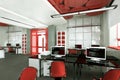 Empty modern office interior work place Royalty Free Stock Photo