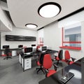 Empty modern office interior work place Royalty Free Stock Photo