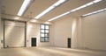 Empty modern warehouse Royalty Free Stock Photo