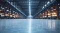 Empty modern warehouse with clean and spacious interior Royalty Free Stock Photo