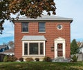 Empty Modest Brick Duplex House Royalty Free Stock Photo