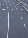 Empty motorway view from above Royalty Free Stock Photo
