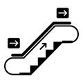 Empty move up escalator icon, simple style