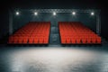 Empty movie theater Royalty Free Stock Photo