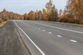 multilane highway in the fall Royalty Free Stock Photo