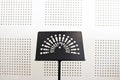 Empty music stand in soundproof room Royalty Free Stock Photo