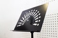 Empty music stand in soundproof room Royalty Free Stock Photo