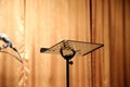 Empty music stand on the stage as a background Royalty Free Stock Photo
