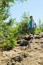 Empty Nester Latina Woman Traveling And Hiking Royalty Free Stock Photo