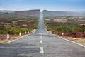 Empty never ending road in the island Madeira Royalty Free Stock Photo