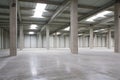 Empty new built warehouse ready to be rented