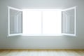 Empty new room with open window Royalty Free Stock Photo