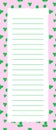 Empty Note template page with lines, Grocery shopping list