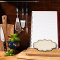 Empty Notebook in the Kitchen Royalty Free Stock Photo