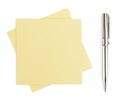 Empty notes paper on white Royalty Free Stock Photo