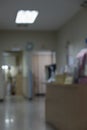 Hospital interior : Empty nurses station in a hospital, blurred background Royalty Free Stock Photo