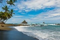 Empty ocean beach in Corcovado National Park, Osa Penisula, Costa Rica Royalty Free Stock Photo