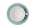 Empty ocean coffee cup or tea cup top view on white background. with clipping path Royalty Free Stock Photo