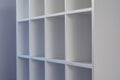 Empty office or bookcase library shelves Royalty Free Stock Photo