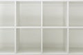 Empty office or bookcase library shelves Royalty Free Stock Photo