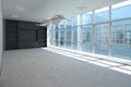 Empty Office in corporate budiling with glass